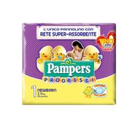 6 PAMPERS progressi NEW BORN pannolini TAGLIA 1. (2-5KG)