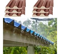 6 pannelli di copertura in metallo ondulato, sostituzione della copertura del tetto for stalle, carport, patio, personalizzabili(Brown,L 1.4m/4.6ft)