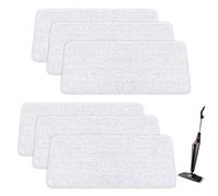 6 Panni di Ricambio Lavabili per Vileda Plus XXL, Microfibra Mop Lavapavimenti a vapore Coprisedili di Ricambio per Vileda Steam PLUS XXL, Ricambio Bianch per Pulire Pavimenti Rimuovendo Le Macchie