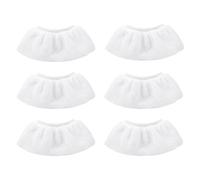 6 Panni in microfibra per pulitore a vapore - Set panno per pulire vetri interni auto - Strofinacci ricambi,Stracci lavabili - bianco