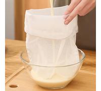6 panni riutilizzabili, 30 x 20 cm, per formaggio, a maglia fine, sacchetti per latte di noci lavabili, design con coulisse, per succo di tofu, formaggio, tè, latte, zuppa, yogurt