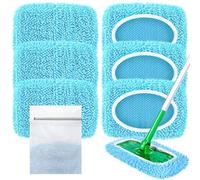 6 panni umidi per pavimenti, lavabili, lavabili, panni in microfibra per Wet/Dry, pulizia rapida delle superfici, con sacchetto per la biancheria