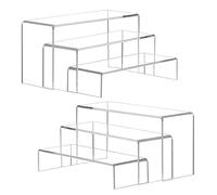 6 Pc Clear Acrilico Supporto per Esposizione Espositore in Acrilico Display Riser Vetrina per Riser Scarpe Al Dettaglio Stand Cupcake Stand Dessert Stand