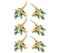 6 Pcs Anelli Di Tovaglioli Floreali Portatovaglioli Per Matrimoni