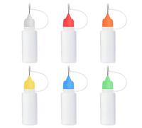 6 Pcs Applicatore di Colla, 5ml Bottiglie di Punta di Precisione, Bottiglie Plastica, Squeezer Bottle, Applicatore Punta Ago, Applicatore di Precisione, per applicare colla, inchiostri o vernici