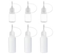 6 Pcs Applicatore di Colla, Bottiglie di Punta di Precisione, Applicatore di Precisione, Bottiglie Plastica, Squeezer Bottle, Applicatore Punta Ago, Bottigliette con Applicatore Colla (5ml/10ml)