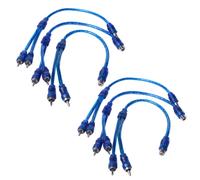 6 pcs Audio connection for 1 RCA female to 2 RCA male adapter splitter Cable
