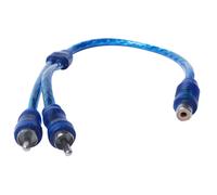 6 pcs Audio connection for 1 RCA female to 2 RCA male adapter splitter Cable