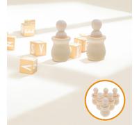 6 Pcs Bambole Legno Peg Dolls Grandi Forme Artigianali in Bambola
