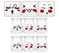 6 Pcs Barattoli Per Marmellata Vasetti Bottiglie Con Coperchio Di