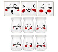 6 Pcs Barattoli Yogurt Contenitore Per Bottiglie Coperchio