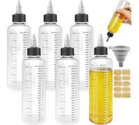 6 Pcs Bottiglia Squeeze Di Plastica Riutilizzabili, 250Ml 8Oz Biberon Cucina Con