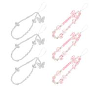 6 PCS Braccialetto Con Ciondolo Per Telefono Accessori Telefoni Perline