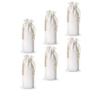 6 Pcs Buste Bottiglie Sacchettini Tessuto Borse Riutilizzabili Con Coulisse