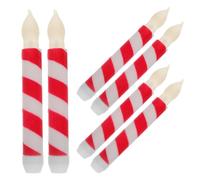 6 Pcs Candela Forma Di Bastoncino Zucchero Candele Finte Coniche Affusolate