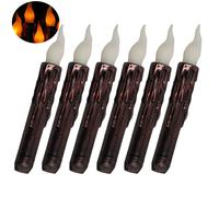 6 Pcs Candele Led Senza Fiamma Coniche Decorative Decorazioni Per Feste