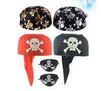 6 Pcs Cappello Piratessa Benda Pirata Occhio Copricapo Di Halloween