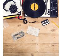 6 Pcs Cassette Audio Vergini Nastro Adesivo Decorativo Display Della Cassetta