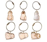 6 PCS Cat Hair Storage Bottle Keychain - Transparent Pet Fur Keepsake Memorial Keychain for Collecting Cat and Dog Hair, Cute Pet Hair Holder Pendant, Personalized Memorial Gift for Pet Lovers
