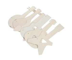 6 Pcs Chitarra in Legno Per Bambini Giocattoli Musicali Ritagli Artigianali