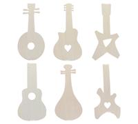 6 Pcs Chitarra in Legno Per Bambini Giocattolo Ritagli Artigianali