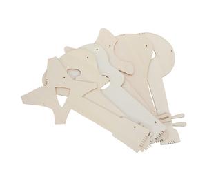 6 Pcs Chitarra in Legno Per Bambini Ritagli Artigianali Giocattolo