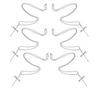 6 Pcs Collana Con Ciondolo Croce in Acciaio Inossidabile Collane Girocollo