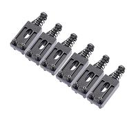 6 PCS Concave Guitar Bridge Slody Selle per chitarra elettrica Bridge o Tremolo Bridge Chrome Nero per scegliere ponte chitarra(Black x6pcs)