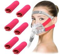 6 pcs Coperture Cpap, Universali Cpap Face Pads, Cuscinetti per il Viso Cpap, Imbottiture per il Comfort della Cpap, Cpap Strap Comfort Pads, Cpap per il Viso, Previene la Compressione Cutanea, Rosa