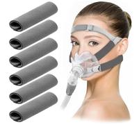 6 pcs Coperture Cpap, Universali Cpap Face Pads, Cuscinetti per il Viso Cpap, Imbottiture per il Comfort della Cpap, Cpap Strap Comfort Pads, Cpap per il Viso, Previene la Compressione Cutanea, Grigio