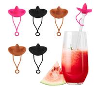 6 Pcs Coperture Punte Di Cannuccia Pagning Topper Cap Riutilizzabili