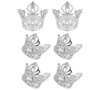 6 Pcs Corona Compleanno Anelli Tovaglioli Decorazione Di Holder Strass