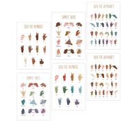 6 Pcs Decorazione Dell'aula Della Scuola Materna Poster Alfabeto