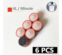 6 PCS economia acqua aeratore maschio presa filettatura 22 millimetri 24 millimetri rubinetto interno 4L 6L 8L significa gorgogliatore,Red