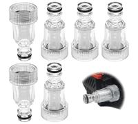 6 PCS Filtro per l’acqua per idropulitrice, con raccordo da 3/4 pollici, Filtro Ingresso Acqua Idropulitrice, Filtro Per L'Acqua Per, .Pompa da Giardino per Irrigazione, Connettore per lavatrice auto