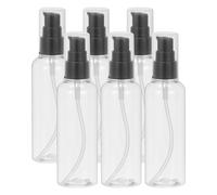 6 Pcs Flaconi viaggio 3.4oz (100ml) per bottiglie con pompa, trasparenti