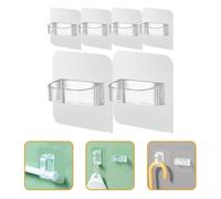 6 Pcs Gancetti Adesivi Attaccaglie Adesive Ganci Trasparenti in plastica