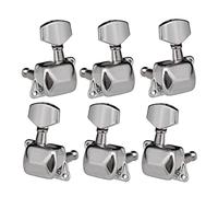 6 Pcs Guitar String Tuning Pegs Semi-closed Tuning Machine Heads Tuner Per Chitarra Elettrica Piroli Accordatura per Chitarra (Color : Silver 3L3R)
