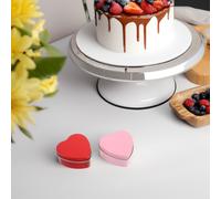 6 Pcs Heart Shaped Tin Box Container Scatola Forma Di Cuore Rosso Tortiere
