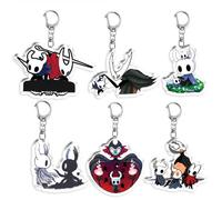 6 Pcs Hollow The Knights Portachiavi Game Carino Figure Portachiavi Ciondolo Hollow The Knights Acrilico Keychain Brosa Deco Set