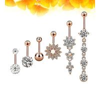 6 Pcs Insieme Dell'anello Dell'ombelico Gioielli Piercing All'ombelico