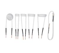 6 PCS Kit de bobina de calentador de inducción, juego de bobina de núcleo de latón, núcleo de latón de 2.5 mm 20 30 40 50 mm formando cables de calentador de inducción de tipo