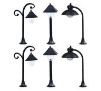 6 Pcs Lampione in Miniatura Micro Ornamenti Luminosi Paesaggistici