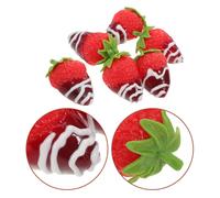 6 Pcs Lavoretti Con Le Fragole Di Frutta Cibo Artificiale