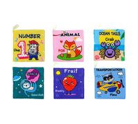 6 Pcs Libro Di Stoffa Per L'educazione Della Prima Infanzia Bambino Libri