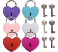 6 Pcs Lucchetti Del Cuore Lucchetto Per Portagioie Lock Forma Di Serratura