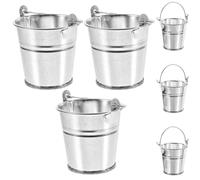 6 Pcs Metal Buckets Set Mini Ice Secchiello Decorazioni Per La Casa Miniatura