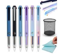 6 Pcs Multicolor Pen, 3-In-1 18 Colors, Nurse Pens, Retractable 0.5mm 3-In-1 Multicolor Gel Ink Pens, 18 Colors Quick Drying Gel Ink, for Hospital, Office, School Supplies (6PCS)