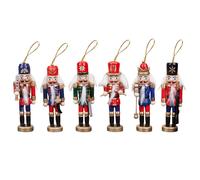 6 Pcs Nutcracker Ornaments Schiaccianoci Decorazioni Gli Ornamenti Di