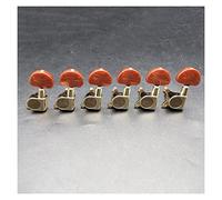 6 Pcs Oro Chitarra Elettrica Acustica Tuning Peg Key Machine Heads Sintonizzatori Con Grande Pulsante Semicerchio Piroli Accordatura per Chitarra (Color : 6L)